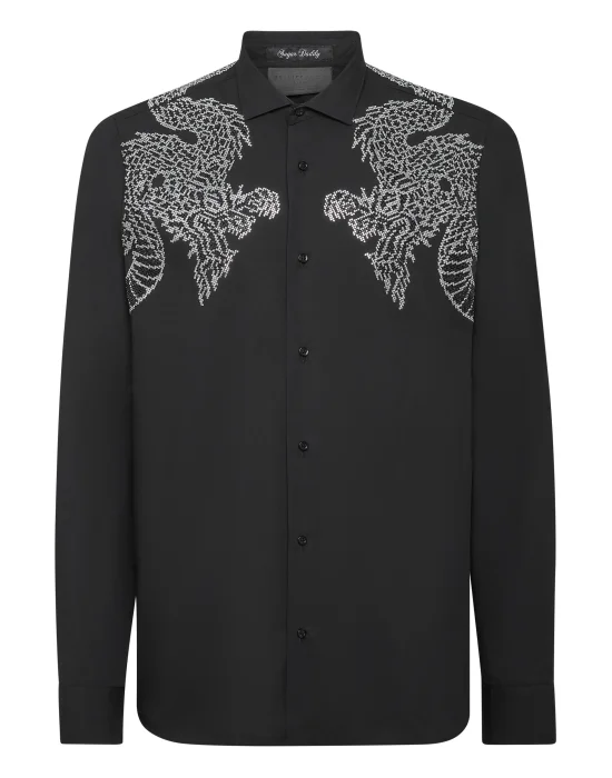 Shirt Sugar Daddy Cut Long-Sleeve Dragon