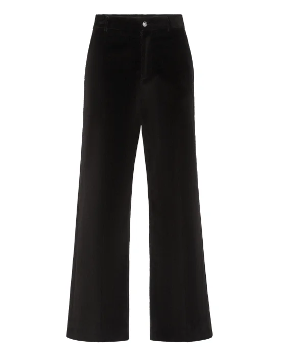 Velvet Wide Leg Trousers