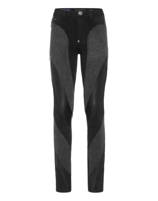 Denim Trousers Multicutting High Waist Jegging Fit