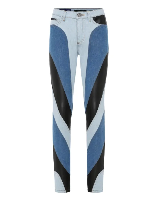 Denim Trousers Multicutting High Waist Jegging Fit
