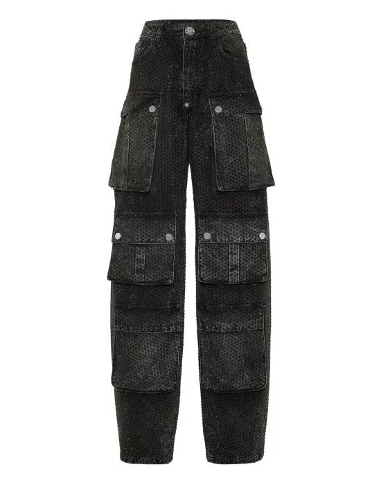 Denim Cargo Trousers Srtass