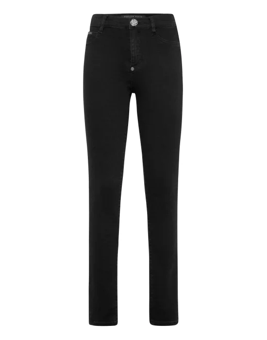 Denim High Waist Jegging Trousers Hexagon