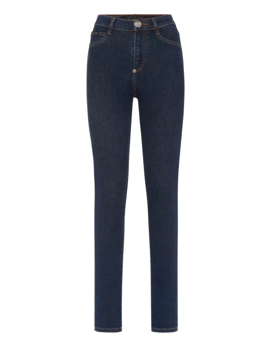 Denim High Waist Jegging Trousers Hexagon