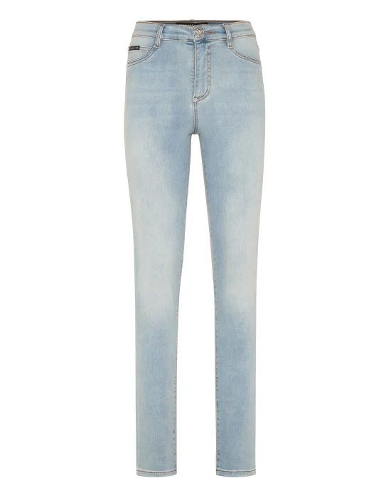 Denim High Waist Jegging Trousers Hexagon