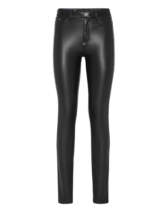 Eco Leather High Waist Jegging Trousers