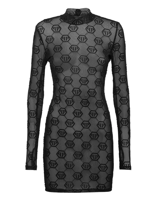 Tulle Mini Dress Monogram