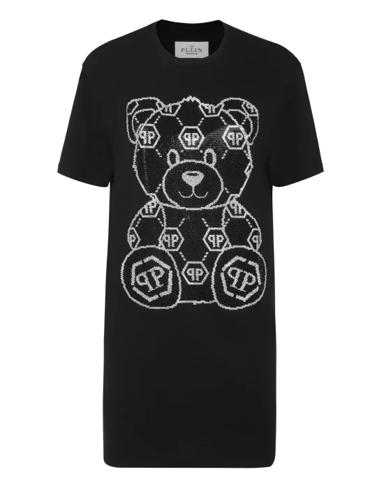 T-shirt Short Dress Strass Teddy Bear
