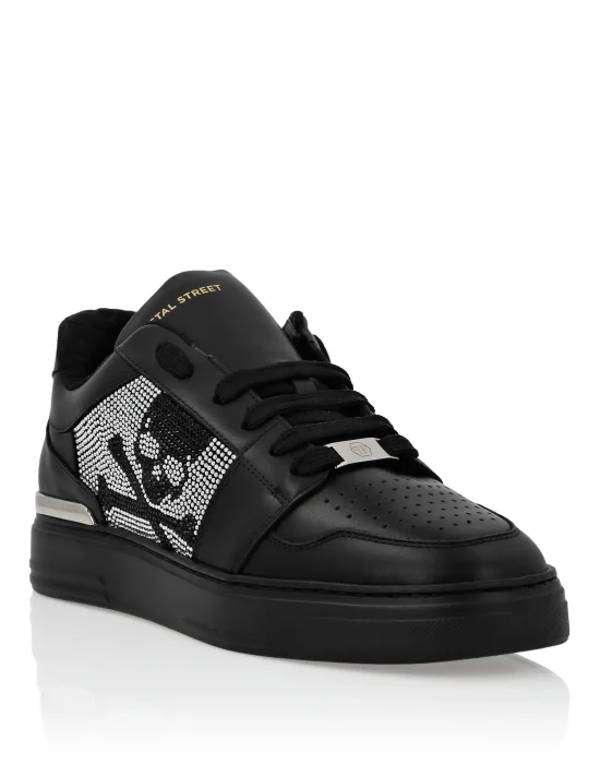 Lo-Top Crystal Leather Sneakers Skull&Bones