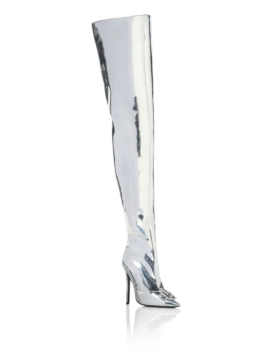Mirror Boots Hi-Heels Overknees Gothic Plein