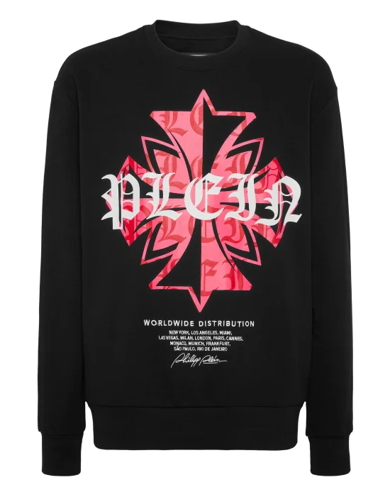 Round Neck Sweatshirt Worldwide Crest
