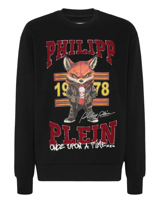 Round Neck Sweatshirt College Animals