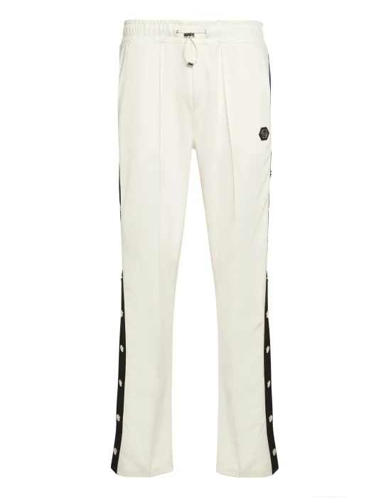 Buttoned-Up Tracksuit Trousers Plein Deluxe Signature