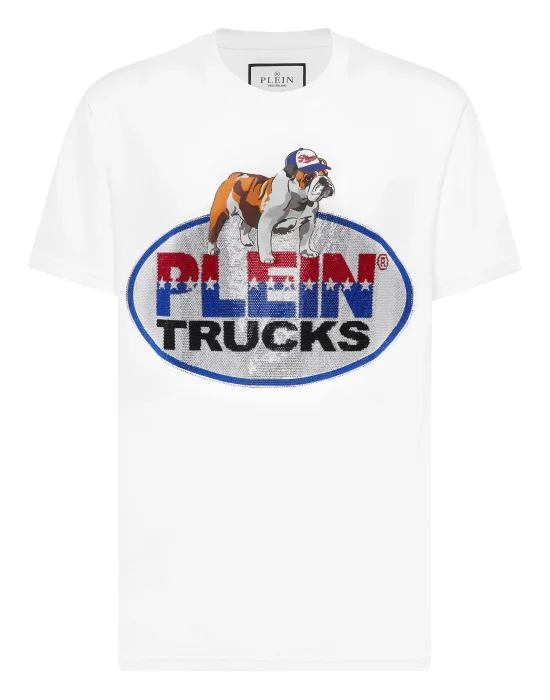 Round Neck T-Shirt Bulldog Crystal