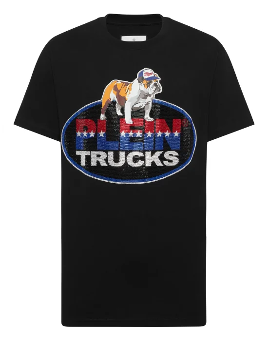 Round Neck T-Shirt Bulldog Crystal
