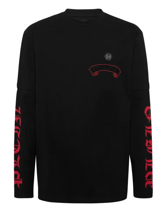 Double Sleeve T-Shirt Banner Embroidery