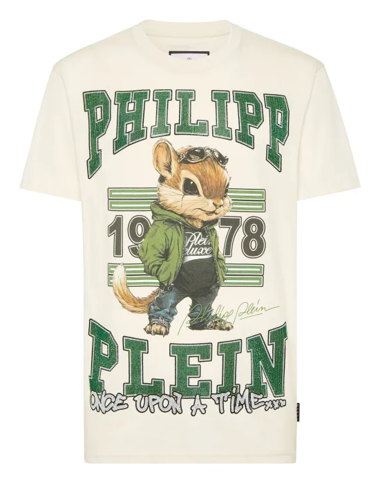 Round Neck T-Shirt College Squirrel Stones