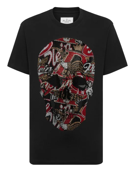 Round Neck T-Shirt Skull Stones