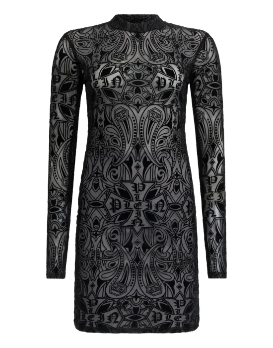 Tulle Long-Sleeved Dress Gothic Plein