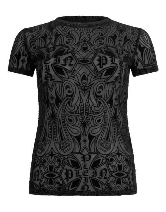 Tulle Sexy Pure Fit T-Shirt Gothic Plein