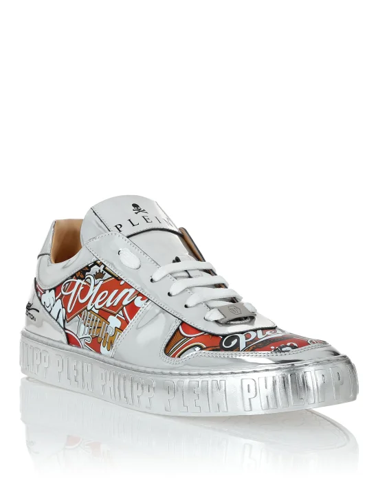 Mirror Leather Low Top Sneakers Golden Eagle