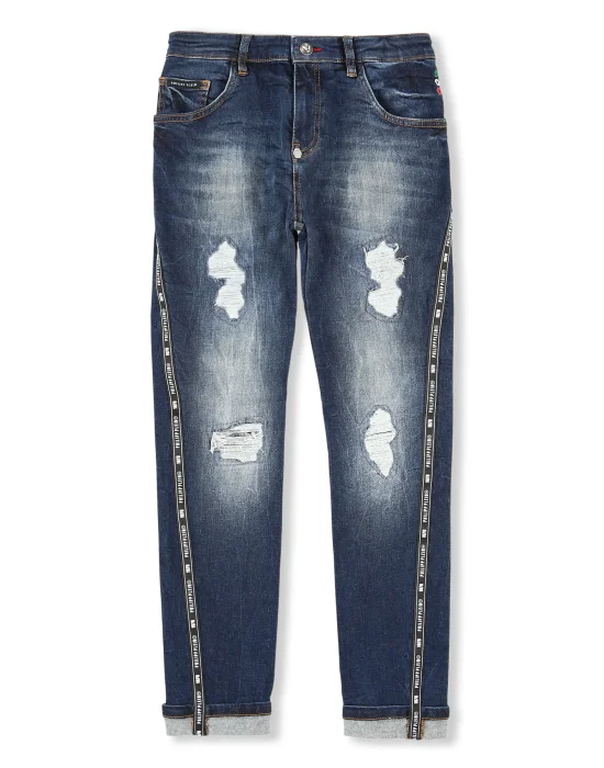 Denim Trousers Skull