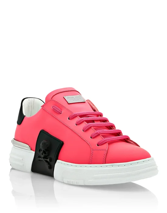 LO-TOP SNEAKERS PHANTOM KICK$ RUBBERIZED LEATHER SNEAKERS LO-TOP SKULL