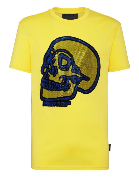 T-shirt Round Neck SS Crystal outline Skull
