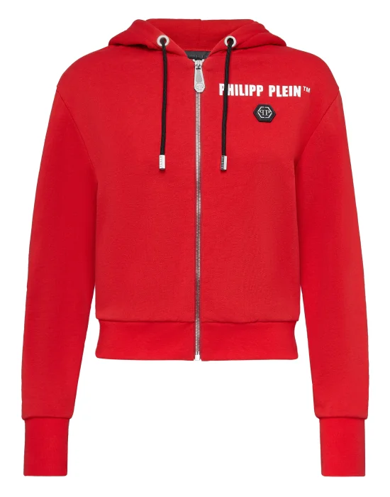 Hoodie Sweatjacket Crystal Fringe