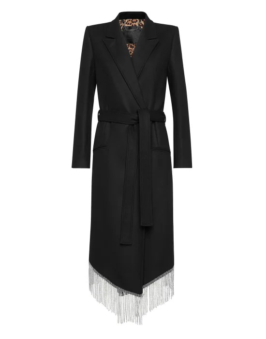 Nara Full Color Crystal  Classic Coat  Fringe