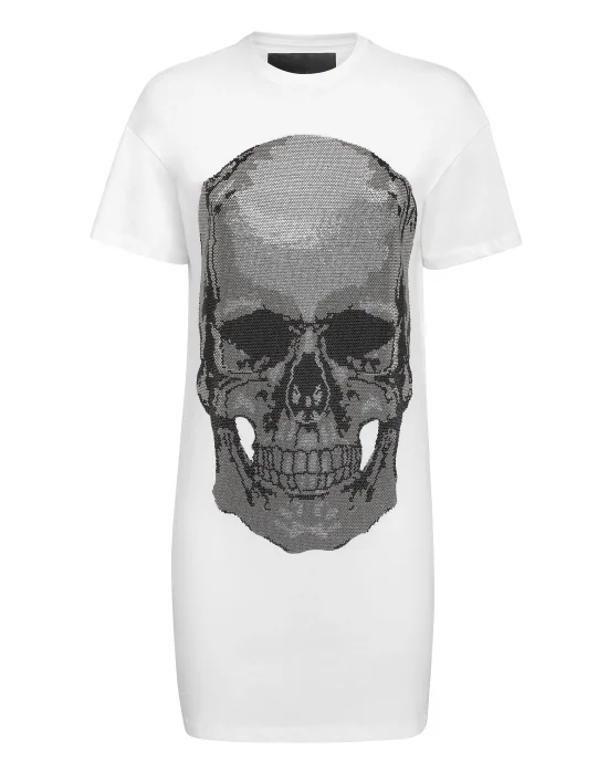 T-Shirt Short Dresses Classic Skull strass