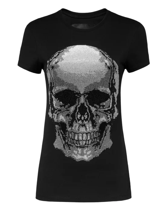 T-shirt Round Neck SS Classic Skull strass