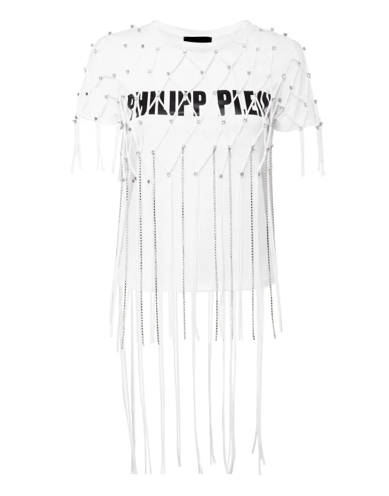 T-shirt Round Neck SS Net Crystal Touch