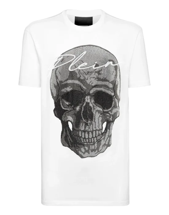 T-shirt Round Neck SS stones Skull