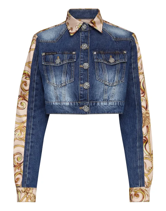 Denim Cropped Jacket New Baroque