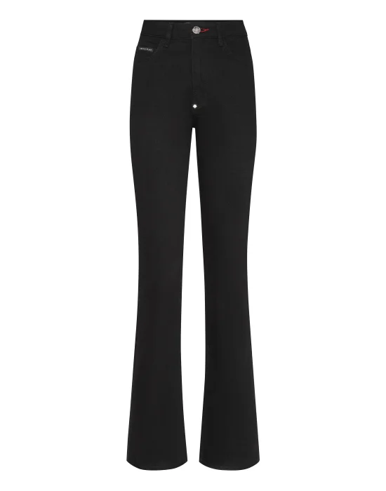 Denim Trousers Flare Fit Iconic Plein