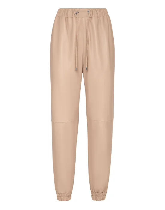 Soft Leather Jogging Trousers
