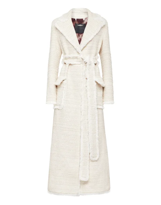 Bouclé Coat Embroidery