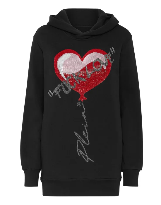 Hoodie sweatshirt with Crystals