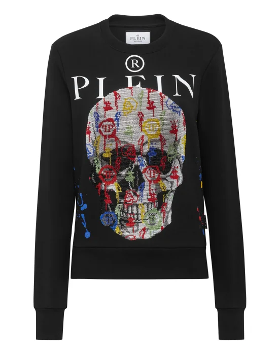Sweatshirt LS Monogram with Crystals
