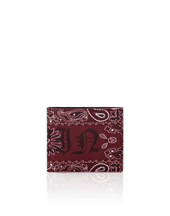 Leather French wallet Paisley Gothic Plein