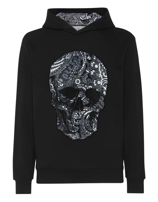 Hoodie Sweatshirt Paisley Skull
