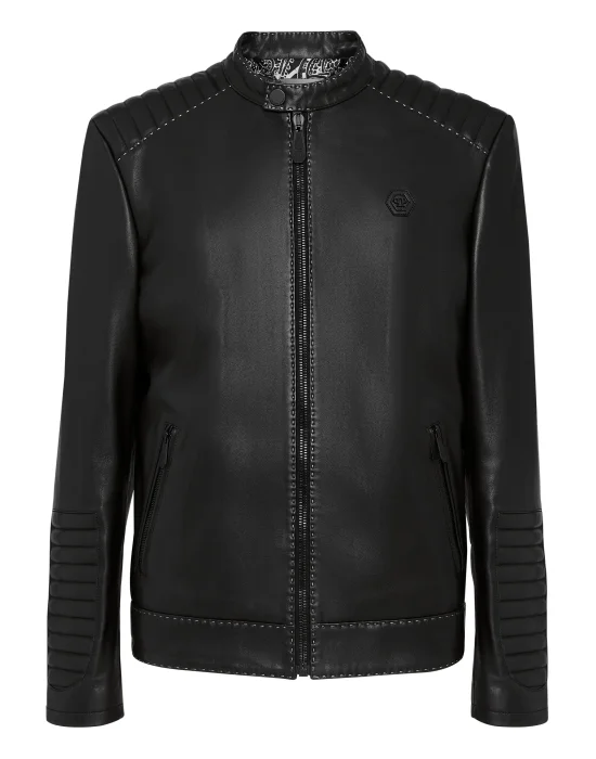 Moto Leather Jacket Gothic Plein