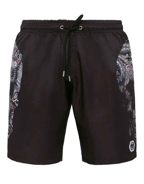 Swimwear Boxer Paisley Skull