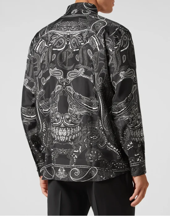 Silk Shirt Dandy Fit Paisley Foulard