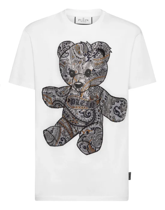 T-shirt Round Neck SS Paisley Teddy Bear