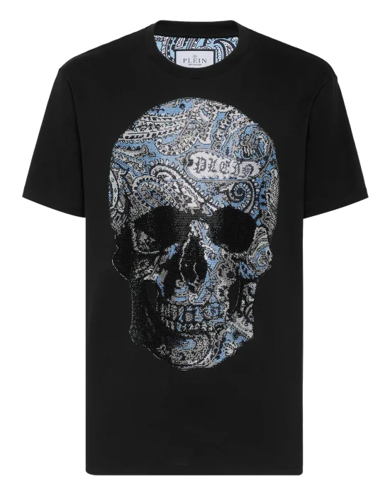 T-shirt Round Neck SS Paisley Strass