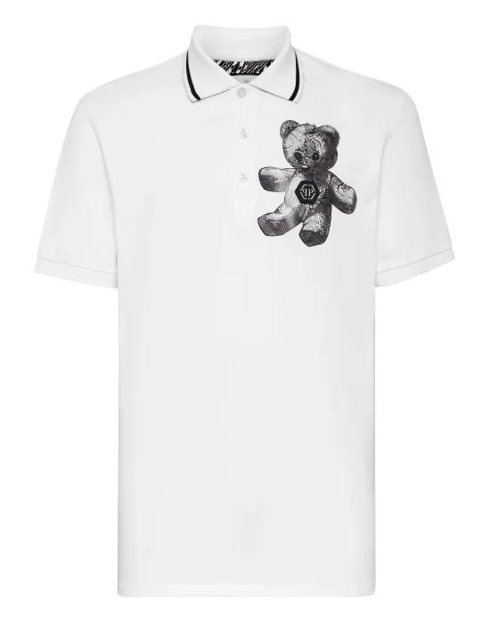 Slim Fit Polo shirt SS Paisley Teddy Bear