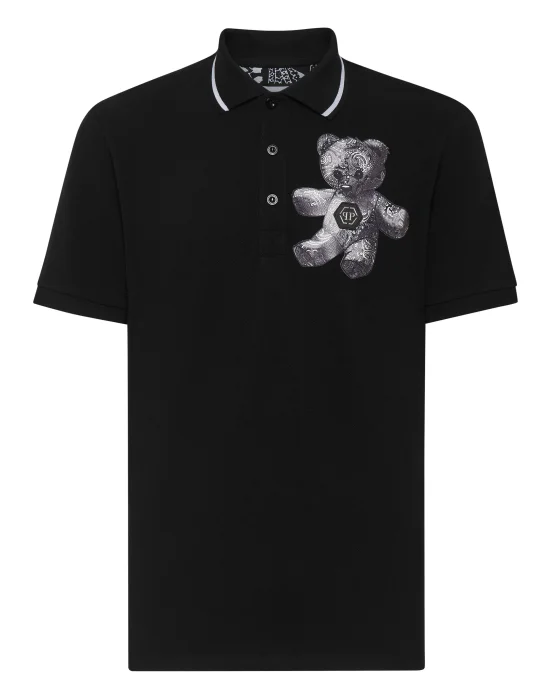 Slim Fit Polo shirt SS Paisley Teddy Bear