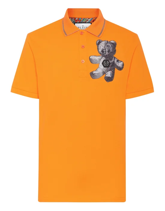 Slim Fit Polo shirt SS Paisley Teddy Bear