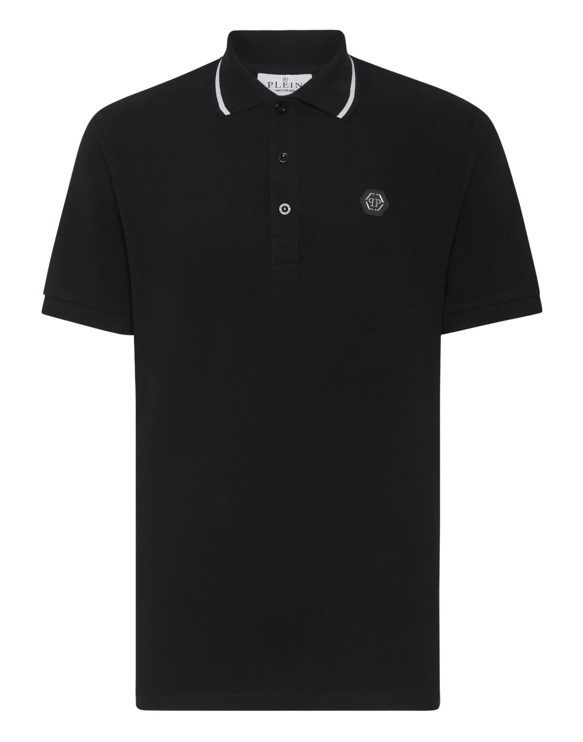 Slim Fit Polo shirt SS Paisley Strass, цвет: Черный